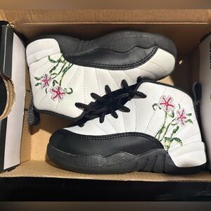 Toddler Girl Jordan 12 Retro 7C White/Black